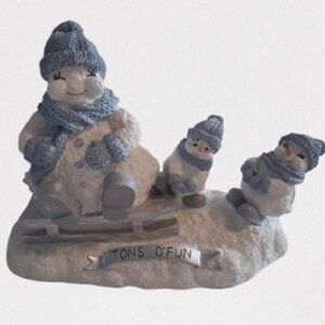 Vintage Snow Buddies Figurines Christmas Tabletop Decor 5.5" x 7"